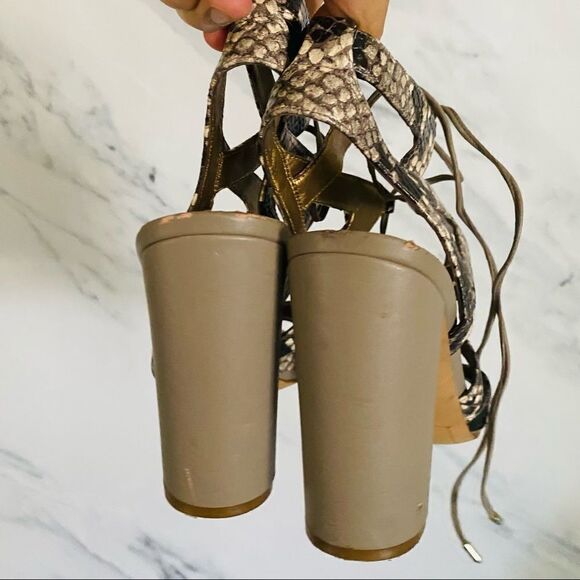 SAM EDELMAN Strapped Ankle Strap Sandals Size 7.5 - Picture 5 of 6